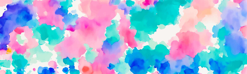 Watercolor texture of peach and pink stains in circle shape is presented with pastel style. Hand drawn brush strokes and light backdrop enhance beauty of illustration. Vector