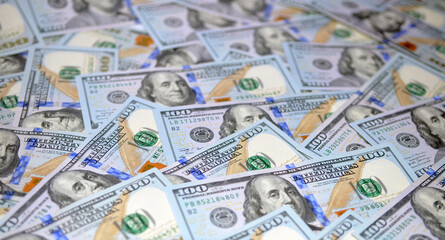 One hundred dollar bills