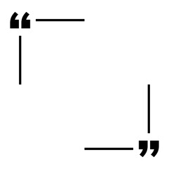 Quote Frame. Border with Quotation Marks. Empty Text Box for Quotes. Isolated Vector Illustration.