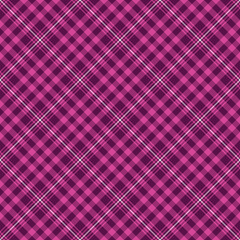Fuchsia & White Plaid Check Seamless Pattern - Cute plaid check repeating pattern design