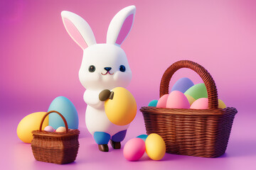 Easter Bunny with Easter | Created using generative AI tools