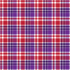 Purple & Red Plaid Check Seamless Pattern - Cute plaid check repeating pattern design