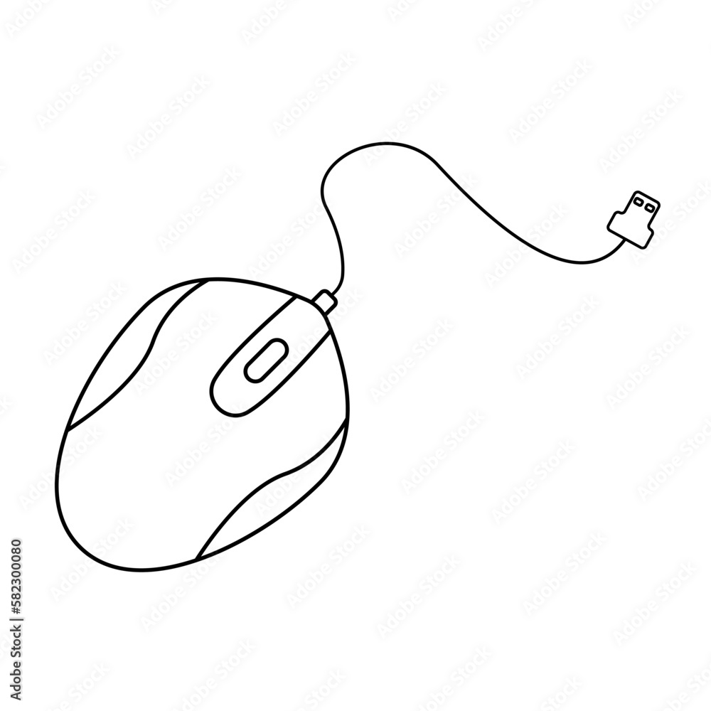 Poster mouse for pc vector icon. simple trendy mouse icon. device for pc. wired and wireless mouse vector. 