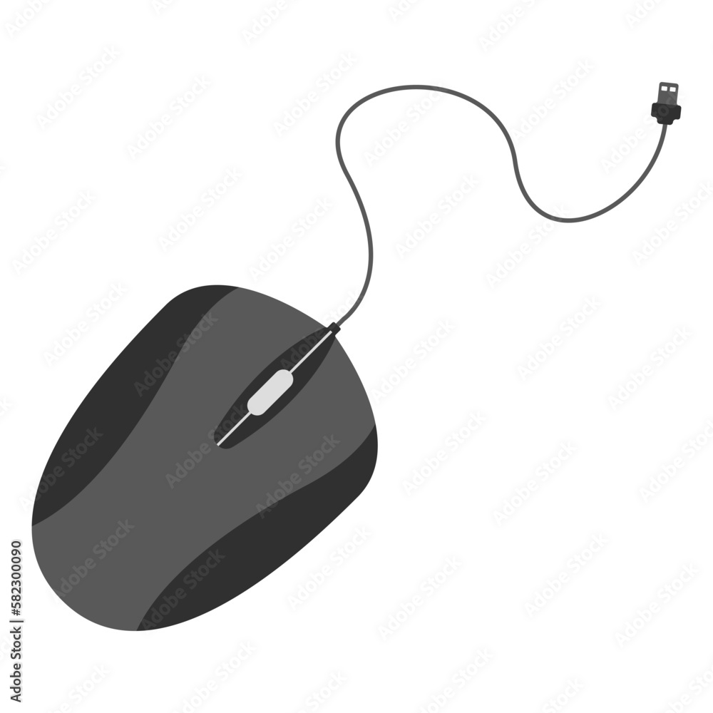 Poster mouse for pc vector icon. simple trendy mouse icon. device for pc. wired and wireless mouse vector. 