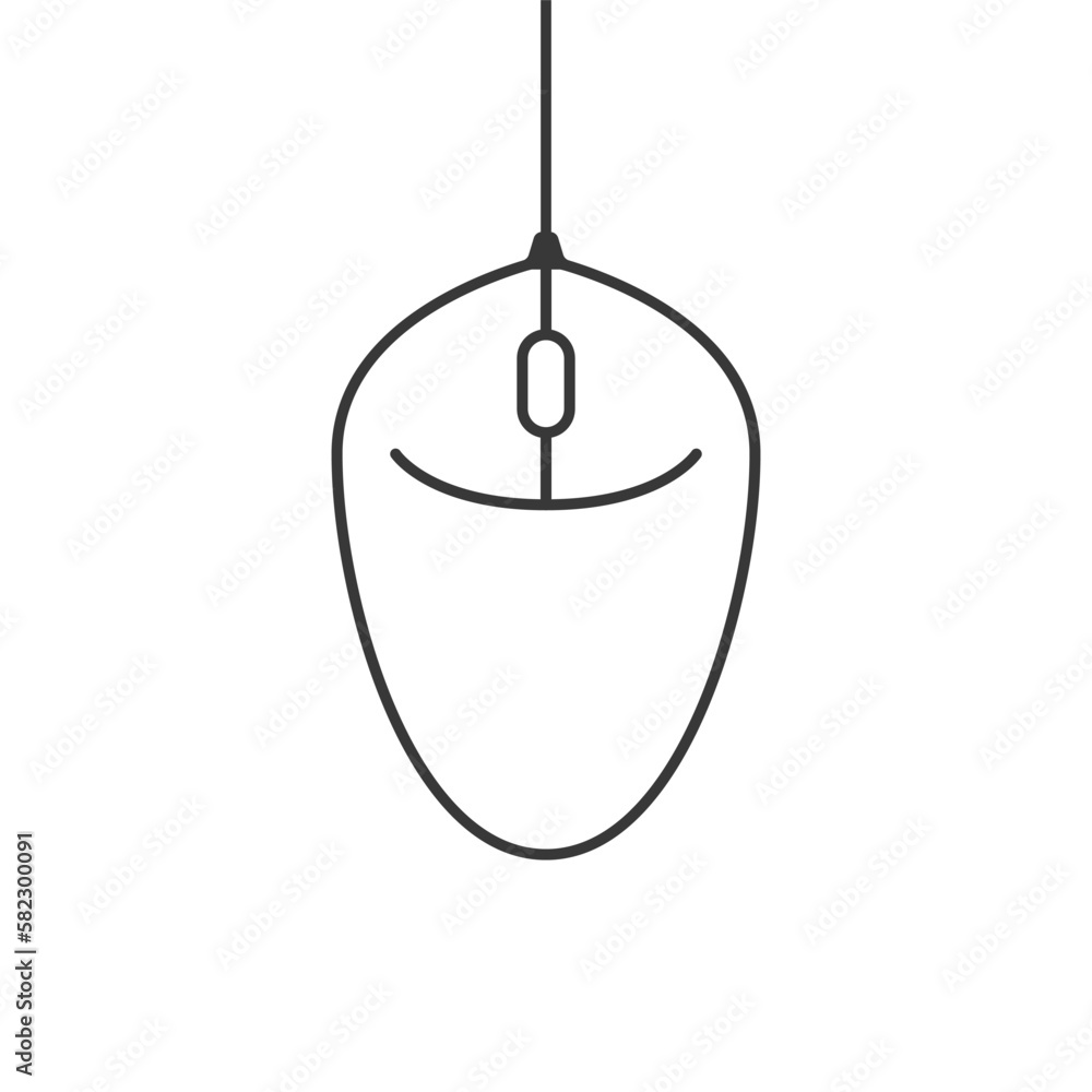 Poster mouse for pc vector icon. simple trendy mouse icon. device for pc. wired and wireless mouse vector. 