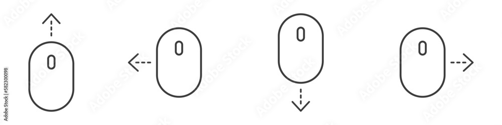 Poster computer mouse icons vector. computer mouse device vector. web site or browser scroll icon vector. f