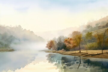 The misty morning fog gave the watercolor painting an ethereal quality. Generative AI