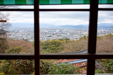 Fototapeta na wymiar 京都タワーから見た京都市