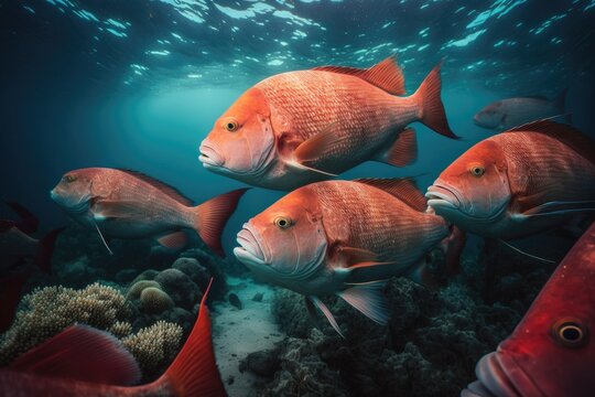 red snapper swimming