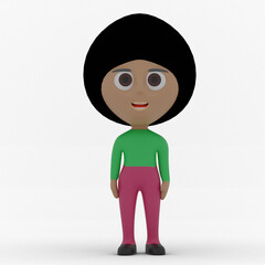 3d cute character made in 3d