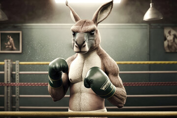  Kangaroo Wearing Boxing Gloves