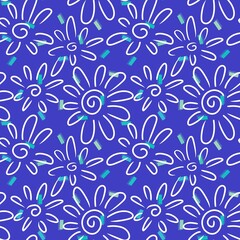 Floral seamless flower pattern for fabrics and textiles and packaging and gifts and cards and linens and kids