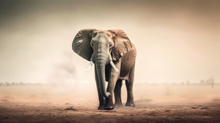 Fototapeta na wymiar Photo of an Elephant, Generative AI