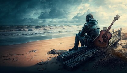 Shoreline Blues - Generative AI