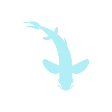 recommend clip art: Chinese fish carp top view icon sign isolated. Vector illustration