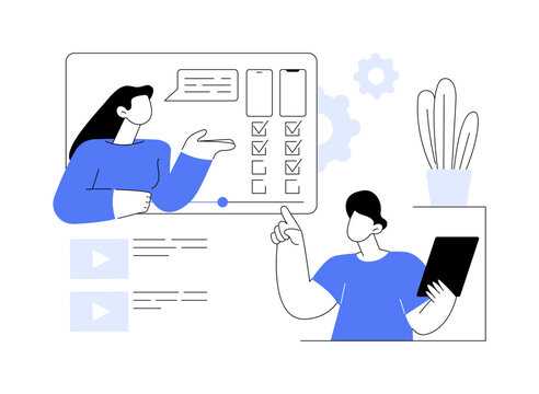 Technical review abstract concept vector illustration.