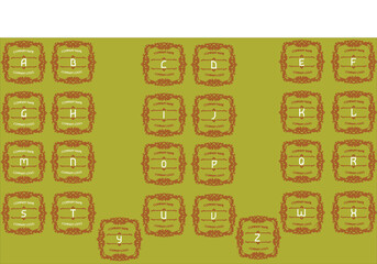  A, B, C, D, E, F, G, H, I, J, K, L, M, N, O, P, Q, R, S, T, U, V, W, X, Y, Z.