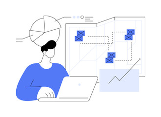 Supply chain management abstract concept vector illustration.