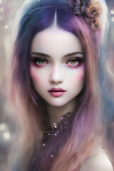 Fototapeta premium A beautiful illustration created by artificial intelligence by Carguilar, with varied colors and incredible and Delicate details