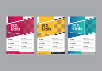 trend modern professional corporate business flyer design vector file print layout