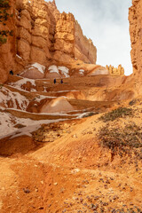 Winding Muddy Path in Bryce National Park, Muddy Switchbacks, Hiking in a National Park