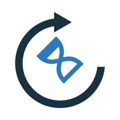 reloading, glasshour, reloading glass hour icon