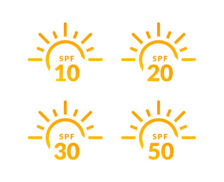 Sun uva protect spf 10 20 30 50 anti solar shield icon. Ultraviolet cream sunblock symbol summer label.