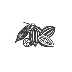 illustration of cacao,plantation products,chocolate, vector art.