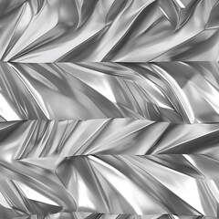 Seamless tillable crumbled foil silver and gold color paper background pattern. Shiny background design for any project for print or digital media.