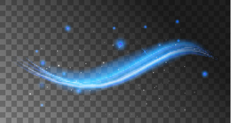 Blue waves fresh air aroma vector abstract clean flow technology condition design wavy pattern stream.