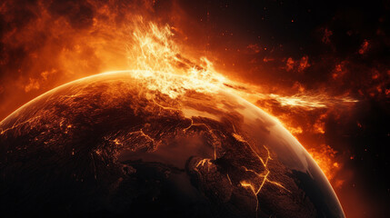 armageddon, apocalypse, fire, flame, earth, heat, planet, abstract, burning, burn, space, smoke, hot, red, light, orange, black, explosion, world, cosmos, texture, cloud, globe, sky, global, energy, f