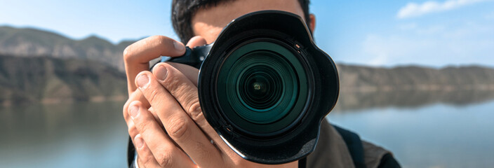 photographer takes photo
