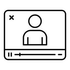 Video Tutorial Outline Icon