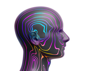 Abstract head, 3d render