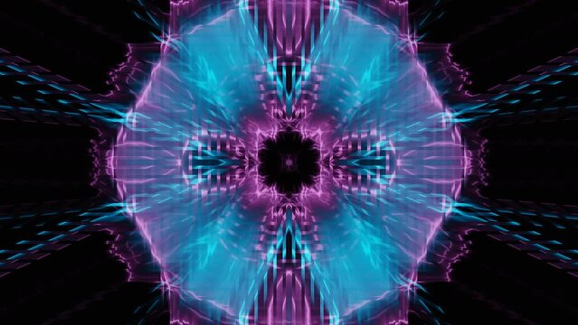 Blue neon energy aura waves dj loop animation