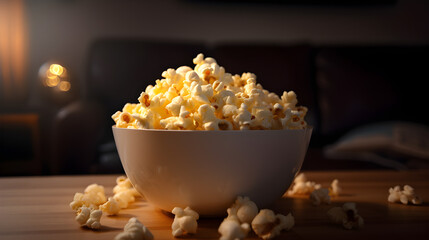 popcorn in a bowl