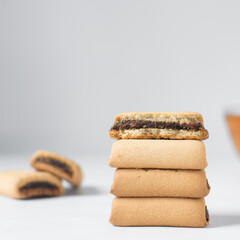 Date filled sugar cookies, homemade vanilla sugar cookies with a date filling, date bar cookies, homemade maamoul cookie bars