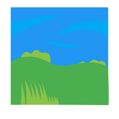 Natural landscape vector illustration