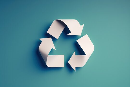 Recycle Symbol On A Green Background