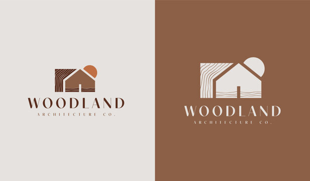 Woodwork Capenter Industry Woodwork Handyman Wood House Builder Logo Design. Universal creative premium symbol. Vector sign icon logo template. Vector illustration