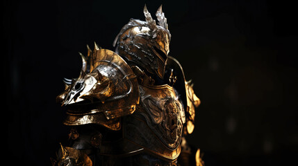 Fantasy hero in armor. sketch art for artist creativity and inspiration. generative AI