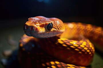 Vibrant Corn Snake Slithering Through Its Habitat, created with Generative AI technology