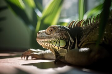Captivating Iguana, created with Generative AI technology