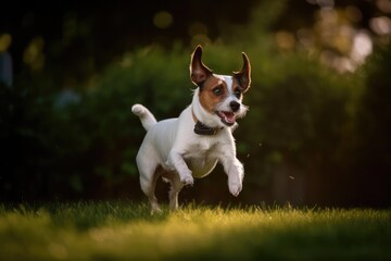 Energetic Jack Russell Terrier, created with Generative AI technology