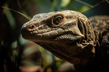Obraz premium Intriguing Monitor Lizard, created with Generative AI technology