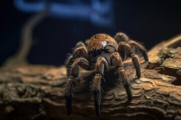 Intricate Tarantula Waiting Patiently, created with Generative AI technology