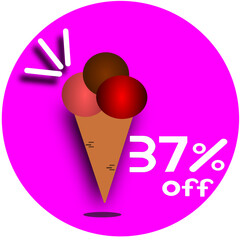 illustration ice cream 37% off