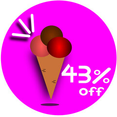illustration ice cream 43% off