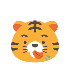 舌を出した虎のキャラクター