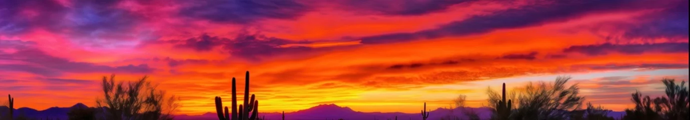 Keuken foto achterwand colorful vibrant sunset in the Arizona desert,  © Brian